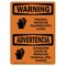 Signmission OSHA WARNING Sign, PPE Gloves Bilingual, 10in X 7in Rigid Plastic, 10" W, 7" H, Landscape OS-WS-P-710-L-12774 - alternate 1